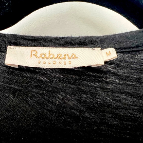 RABENS SALONER - Black Slub T-Shirt - M - (44-inch bust) - Picture 5 of 8